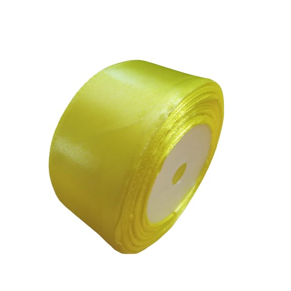 

Pita Satin Warna Kuning Terang Ukuran 4 cm / 1.5 inch per roll