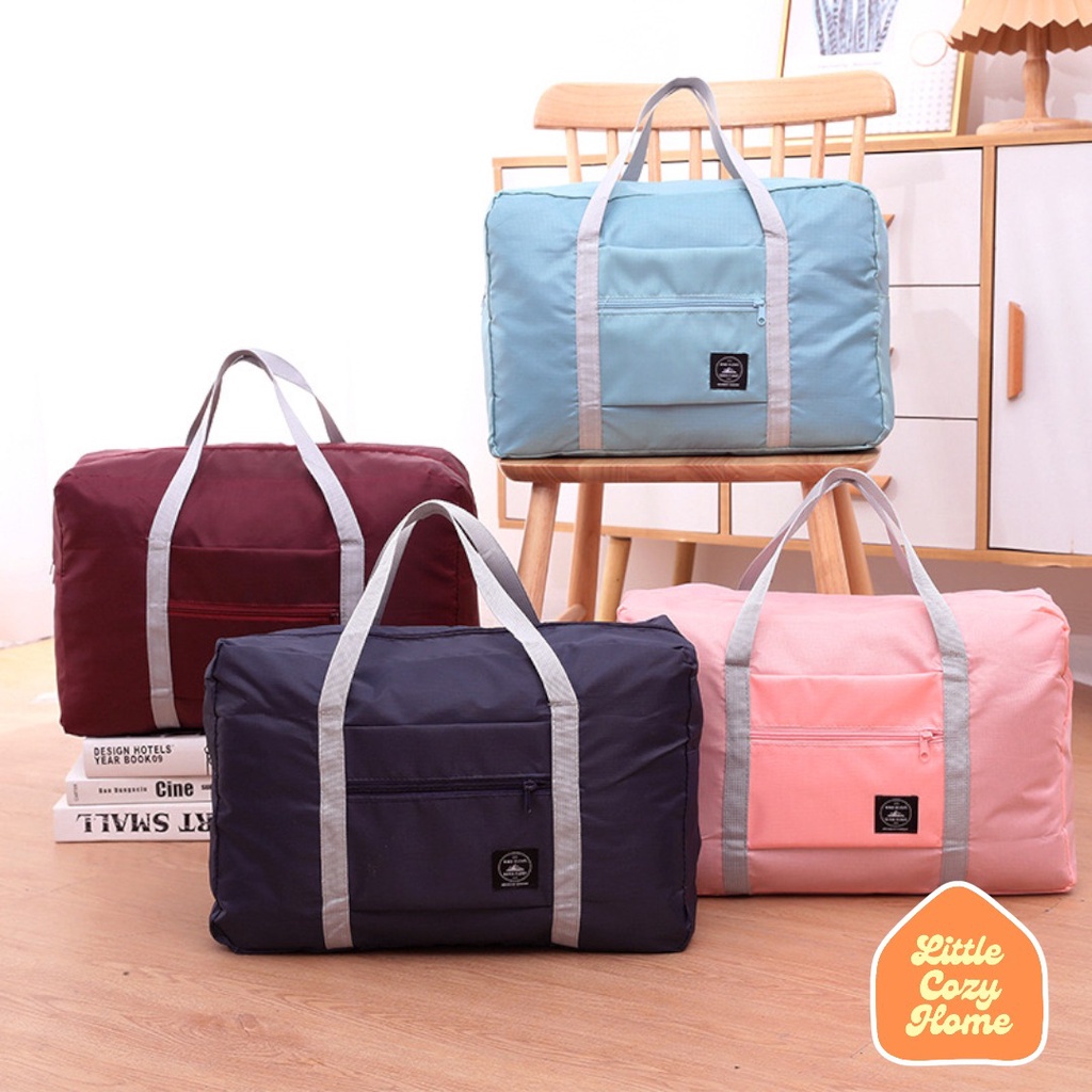 Foldable Travel Bag / Tas Lipat Korean Hand Carry / Travelling Tas Fitness / Tas Travel Besar Anti Air Jumbo / Portable Gym Bag