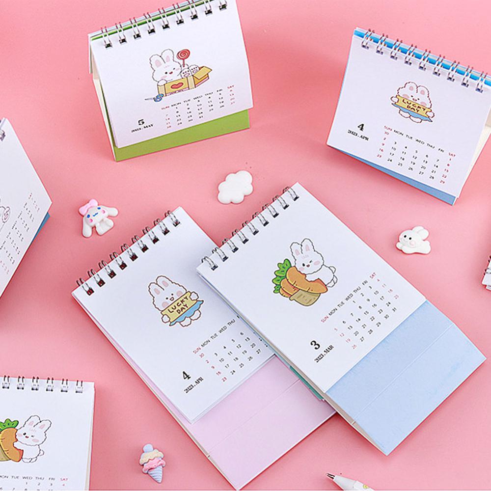 Timekey2023mini Chic Calendar Daily Organizer Jadwal Desktop Planner Bulanan Agenda Tahunan Untuk Dekorasi Rumah Dekorasi Meja Kantor Alat Tulis S1W5