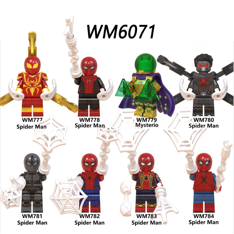 Wm6071 Mainan Action Figure Minifigures Model Spiderman Quentin Beck Marvel Super Hero Untuk Hadiah