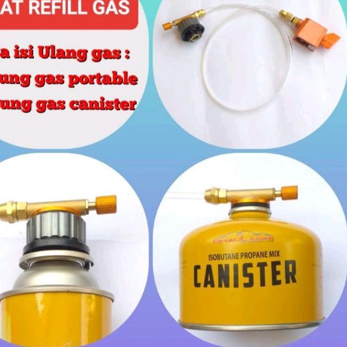 ALAT REFIL TABUNG GAS PORTABLE + TABUNG CANISTER  ALAT ISI ULANG GAS PORTABLE  HICOOK