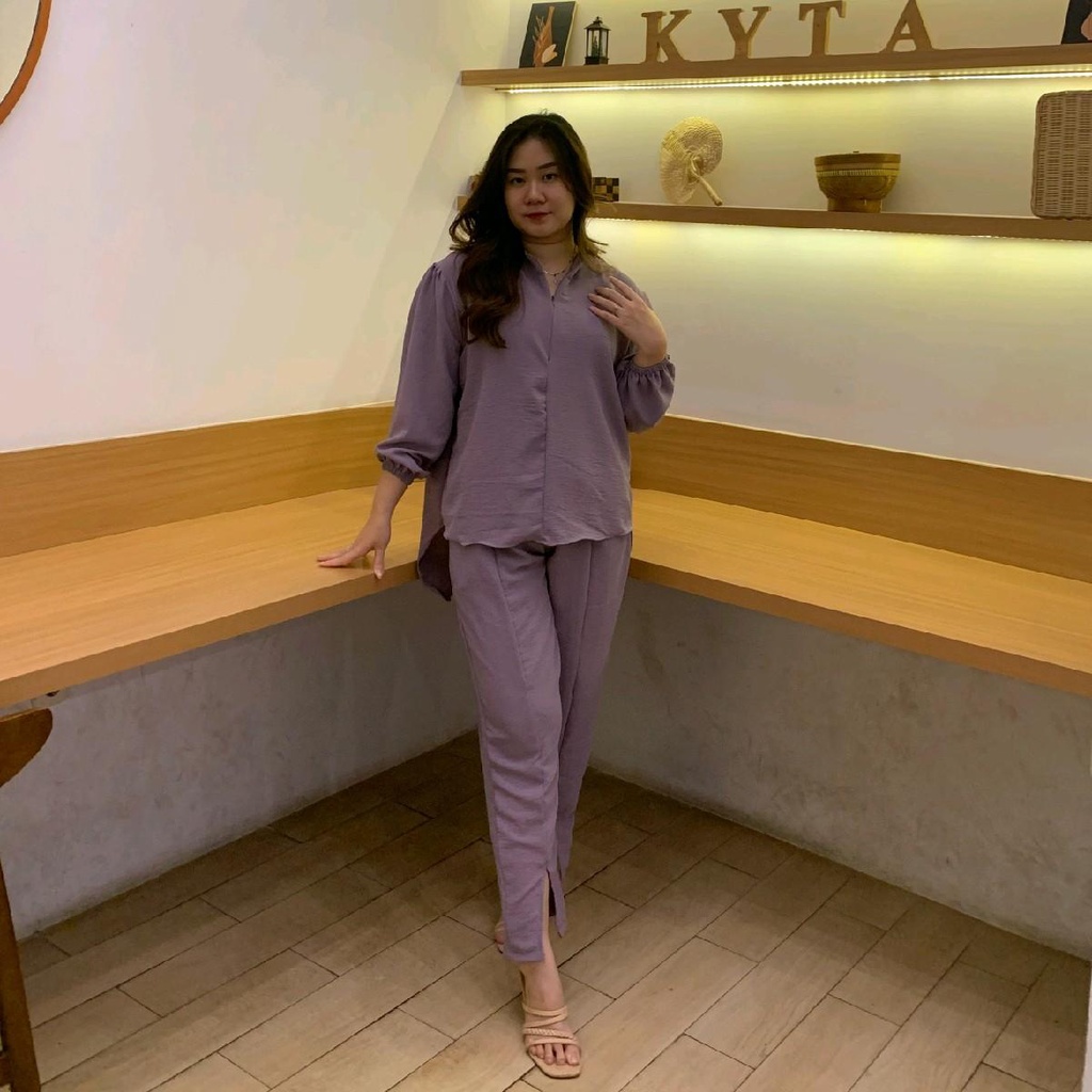 AVE Set Omico / Oneset crinkle panjang