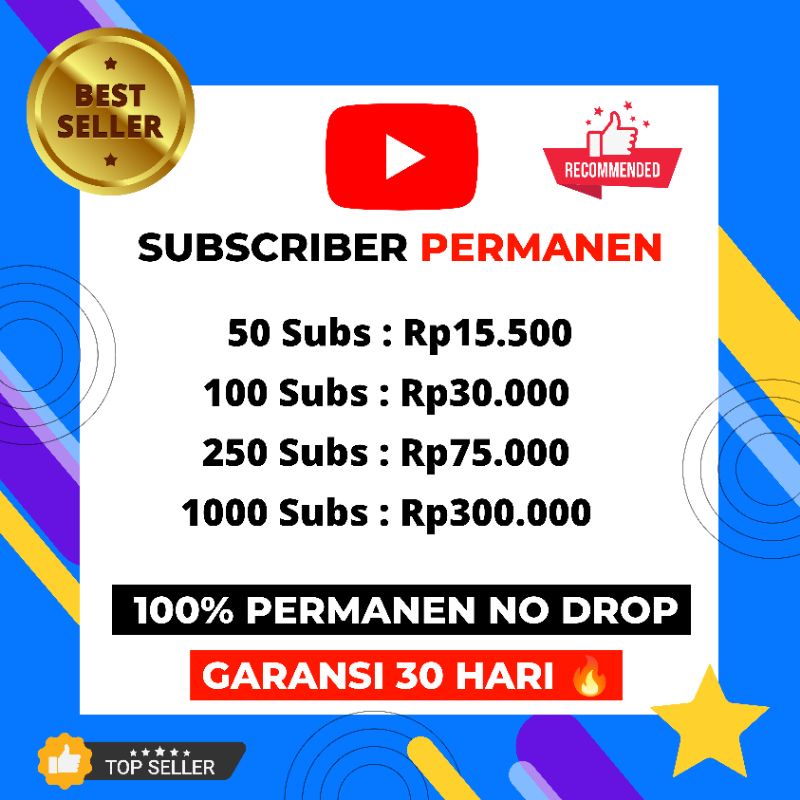 SUBSCRIBER YOUTUBE PERMANEN BERGARANSI