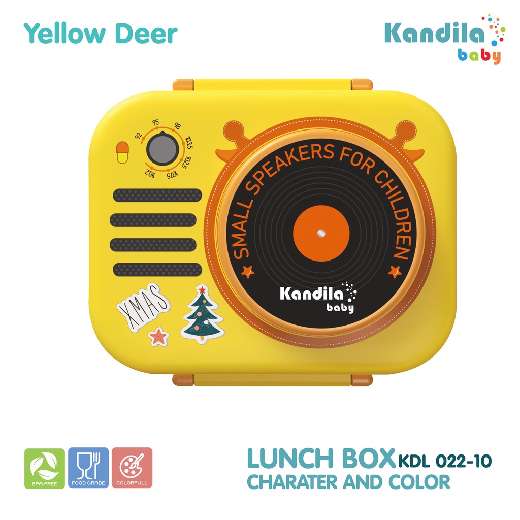 KANDILA LUNCH BOX WITH FORK &amp; SPOON - 680ML / KDL 022-10 / kotak bekal tempat makanan