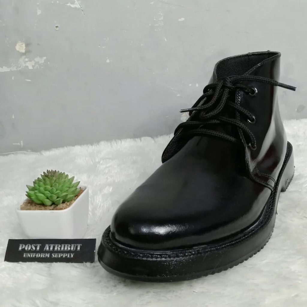 Sepatu PDH hitam kilap / Sepatu PDH Bertali / Sepatu PDH / Post Atribut / Sepatu Kilap