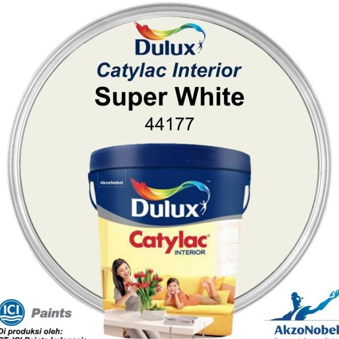 SALE CAT DULUX CATYLAC INTERIOR 5 KG - SUPER WHITE 44177