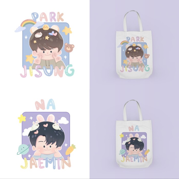 Tote Bag Cute Karakter NCT Dream Volume 2 / SM Entertaiment / Yo Dream - Mark Lee, Kanvas