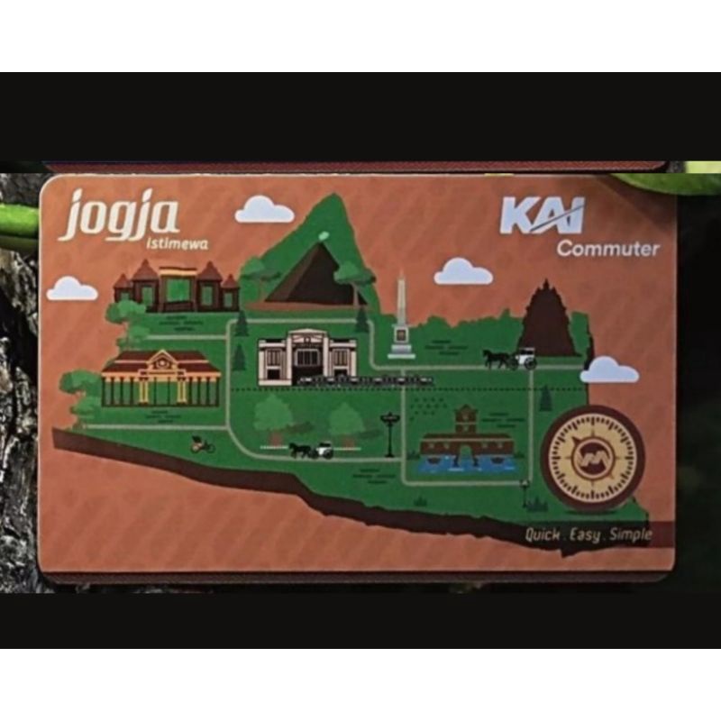 Kartu KMT [KRL/COMMUTER LINE] Multi Trip, Design LANDMARK of JOGJA Istimewa Original