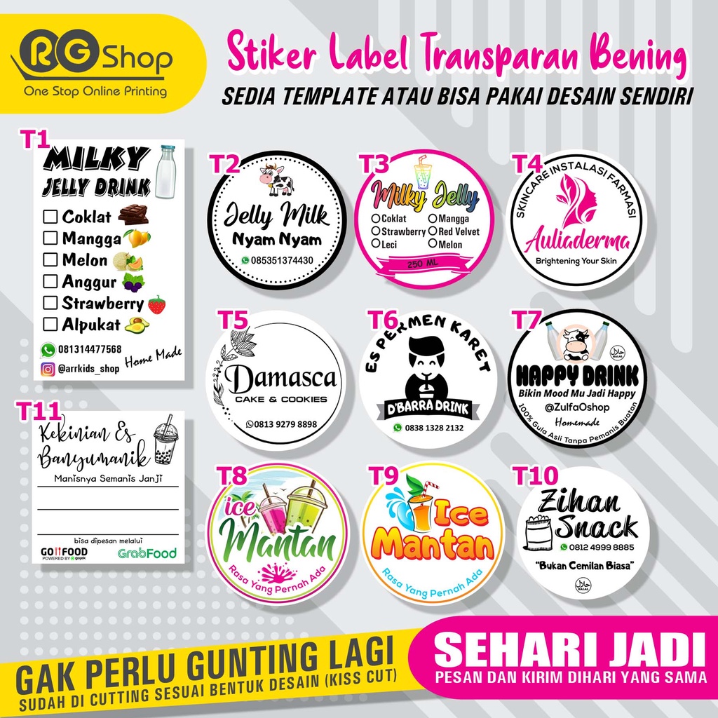 

STIKER MINUMAN MAKANAN TRANSPARAN ANTI AIR