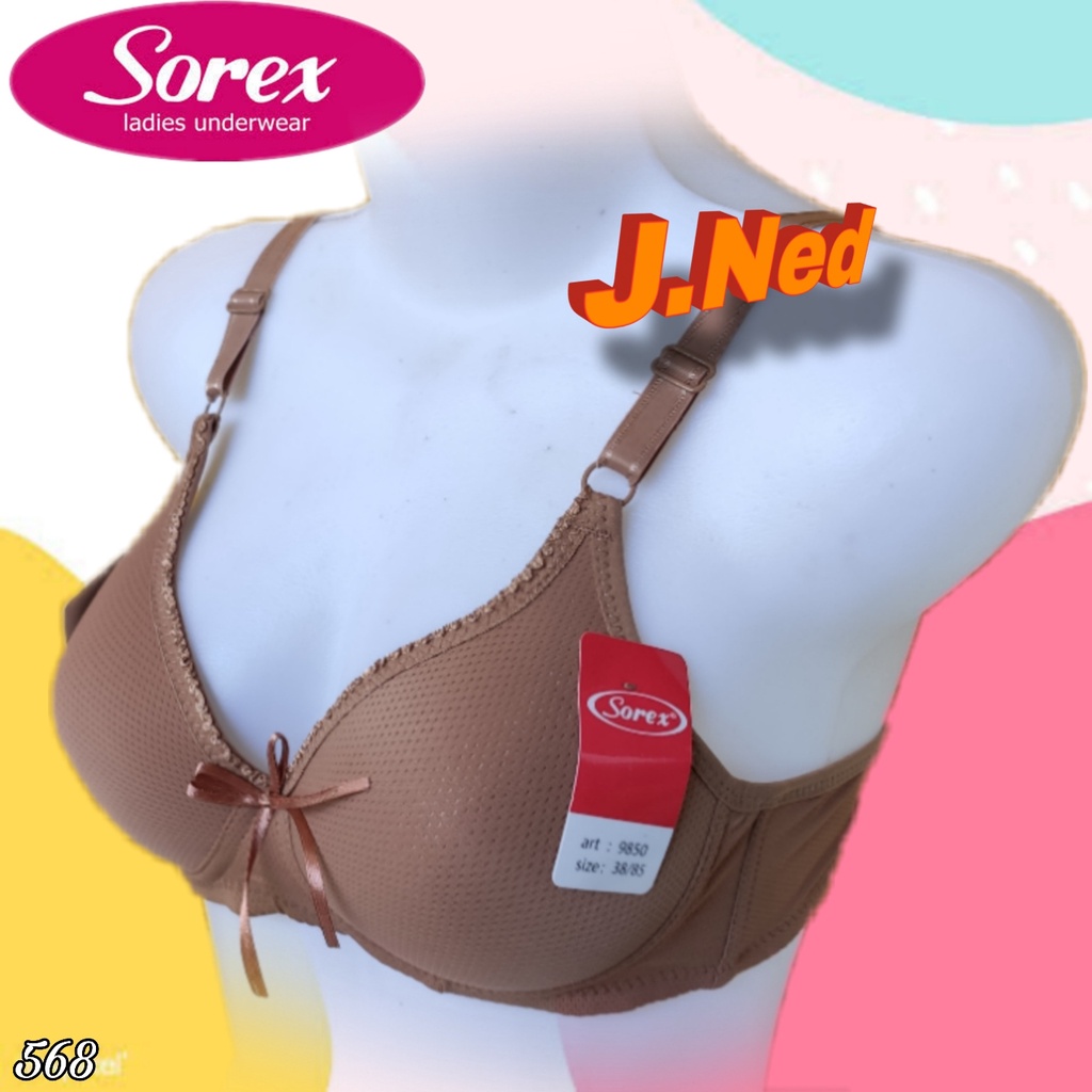 J568 Sorex Bra Bh Busa Tanpa Kawat Cup B Kait Dua Size 34 - 40