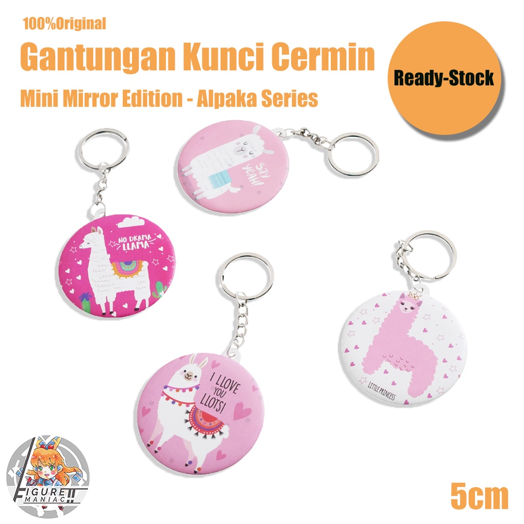 Gantungan Kunci - Gantungan Kunci Kaca Bulat Berkualitas Kaca Make Up Kaca Portable Gantungan Kunci Tas