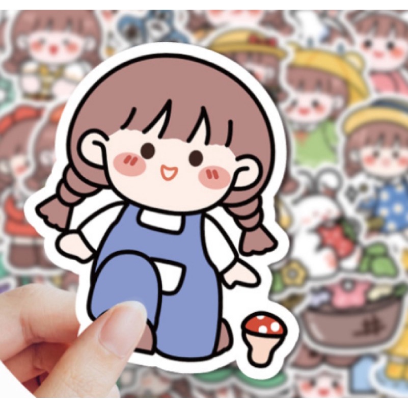 

Deco Stiker Gemoy Anak Kartun Girl Korean Style Pakaian isi 50 Lembar buat Dekorasi case tumblr botol binder buku koper