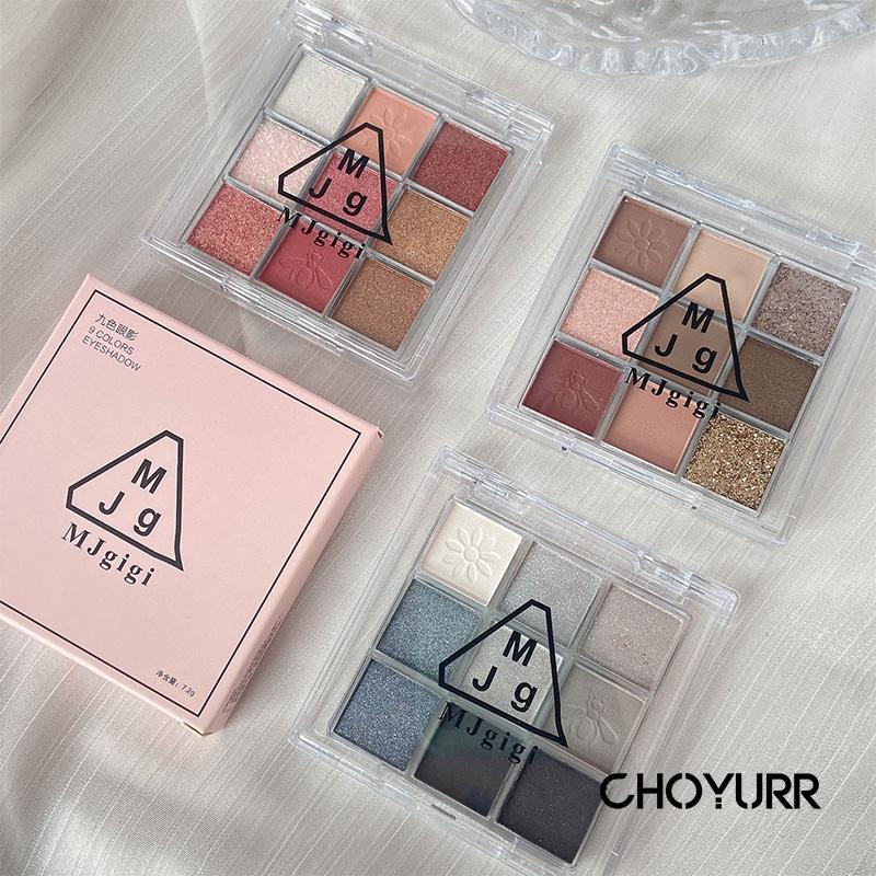 【COD】Eyeshadow Palette Waterproof 9 Warna Glitter Matte Pearlescent Sparkling Non-Smudge Korean Original Import-CH