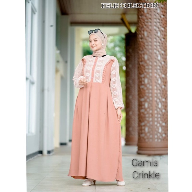 Motif Gamis Crinklee Barukat
