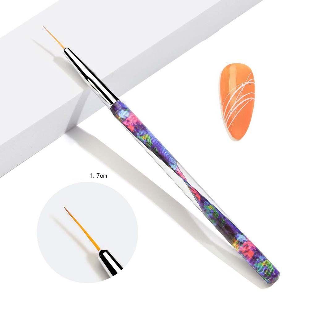 Agustina Kuas Cat Nail Art Profesional Ultra-Tipis Garis Alat Kecantikan Kuas Gambar Kuku Manicure UV Gel Extension UV Gel Nail Art Brush