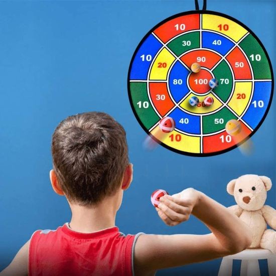 Mainan Anak Target Sticky Ball Dartboard Dart lempar Bola Lengket