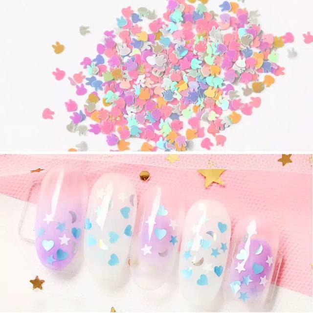 Manik aksesoris Nail Art pink lucu