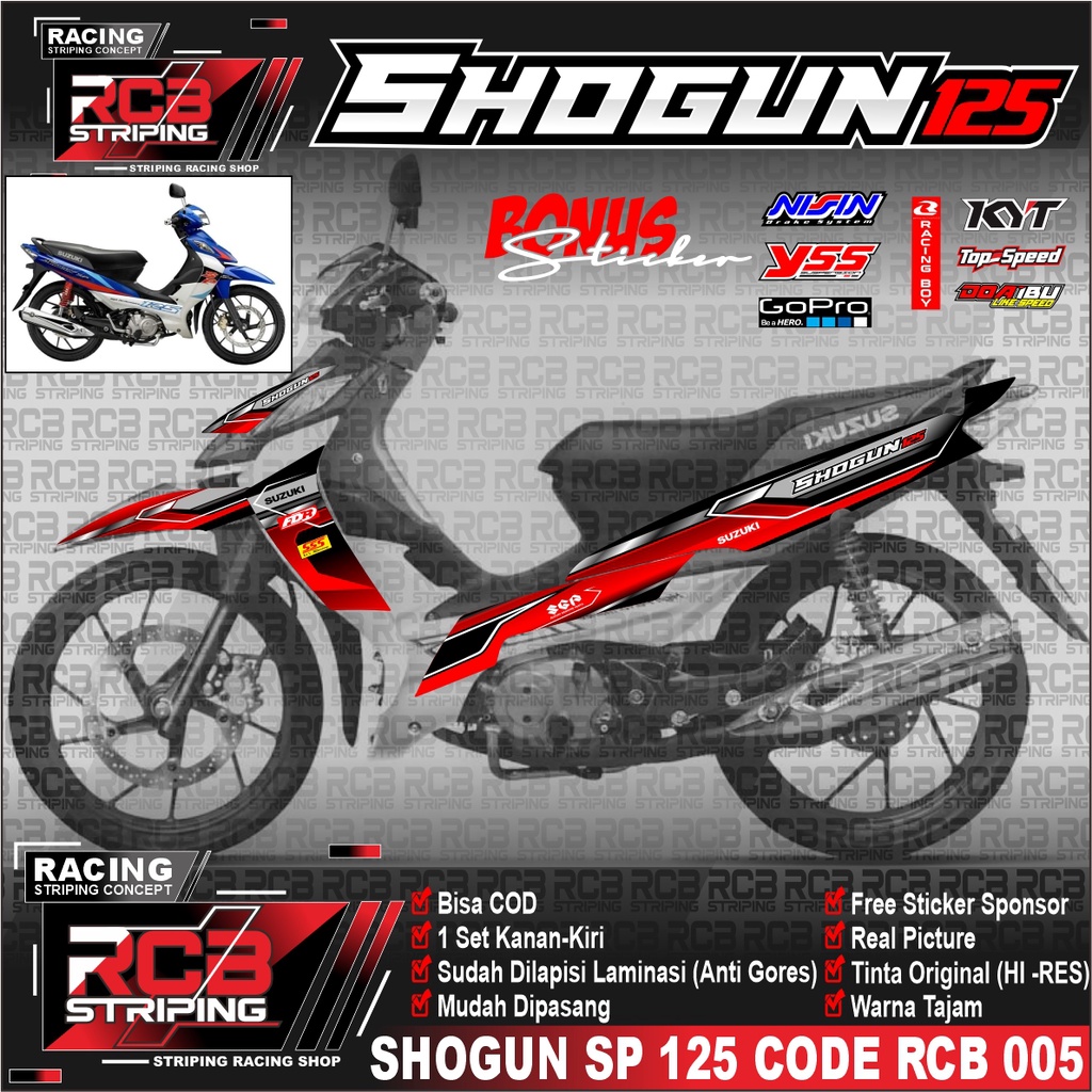 striping variasi suzuki shogun / stiker shogun 125 sp / sticker variasi motor shogun sp 125 rcb 005