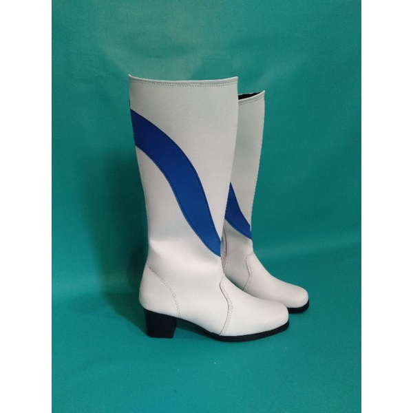 Sepatu mayoret wanita putih biru / Sepatu mayoret drumband