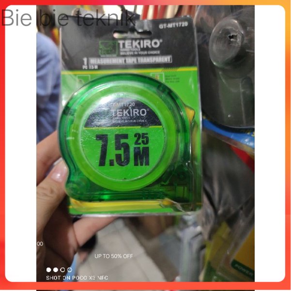 METERAN TEKIRO 7,5M /METERAN TRANSPARAN 7,5M TEKIRO