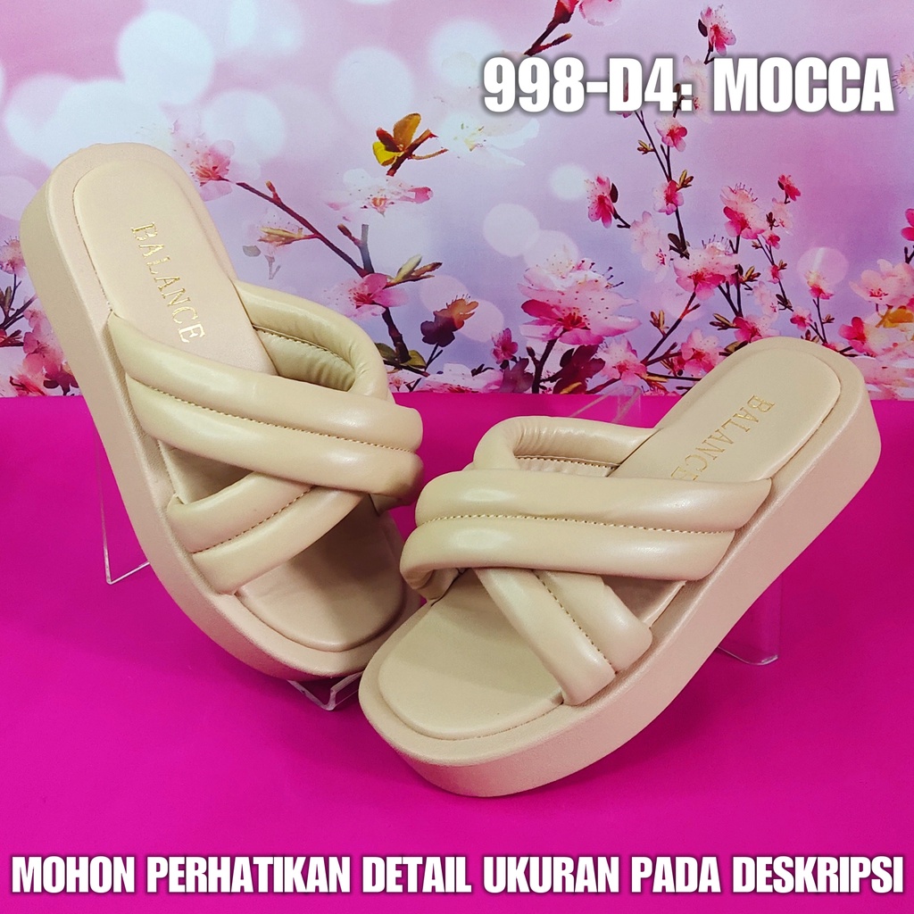 Sendal Wanita Dewasa Wedges 998 D4 Model Silang nyaman dikaki