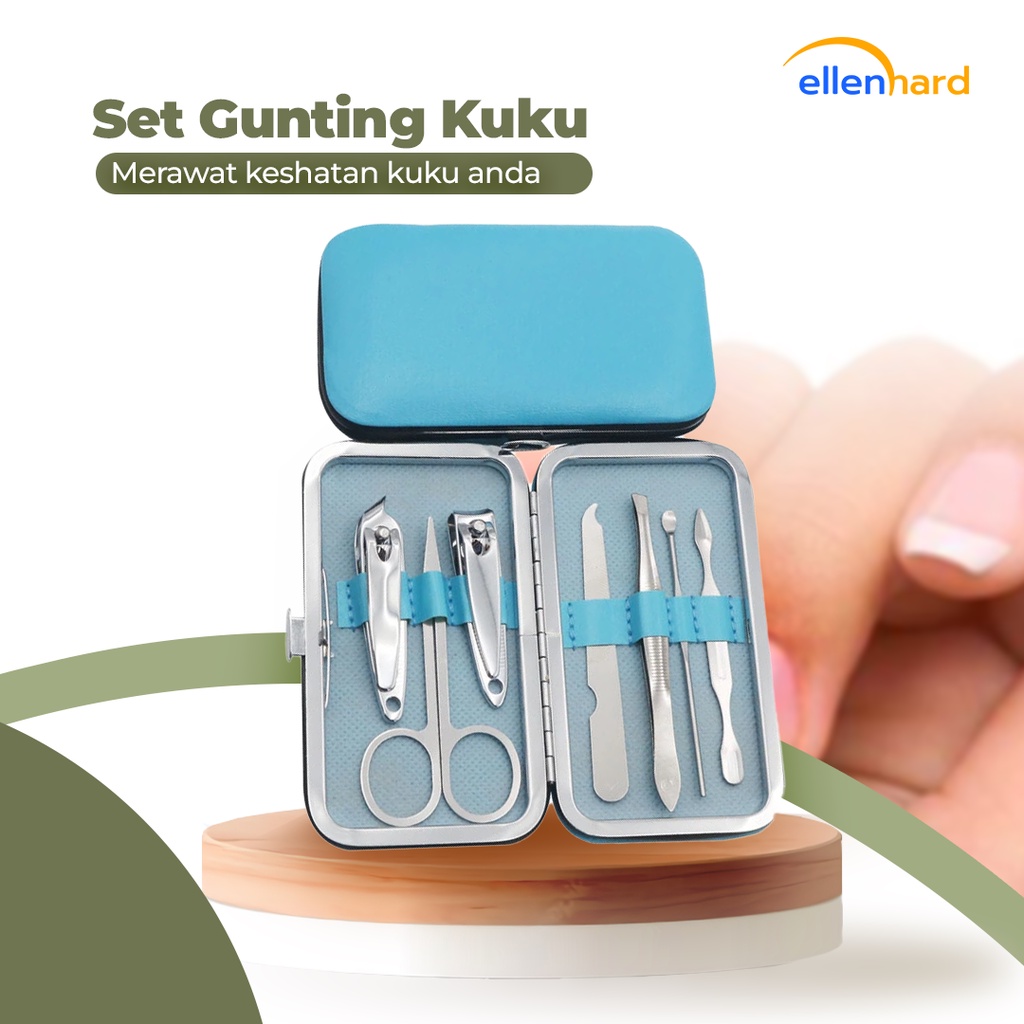 Gunting Kuku Set 7 Pcs Perawatan Kuku Telinga Alis Manicure Pedicure Set