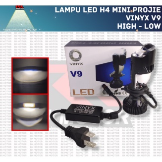 Lampu LED Vinyx V9 Projie H4 Mini Projector Lens Lensa Motor Mobil