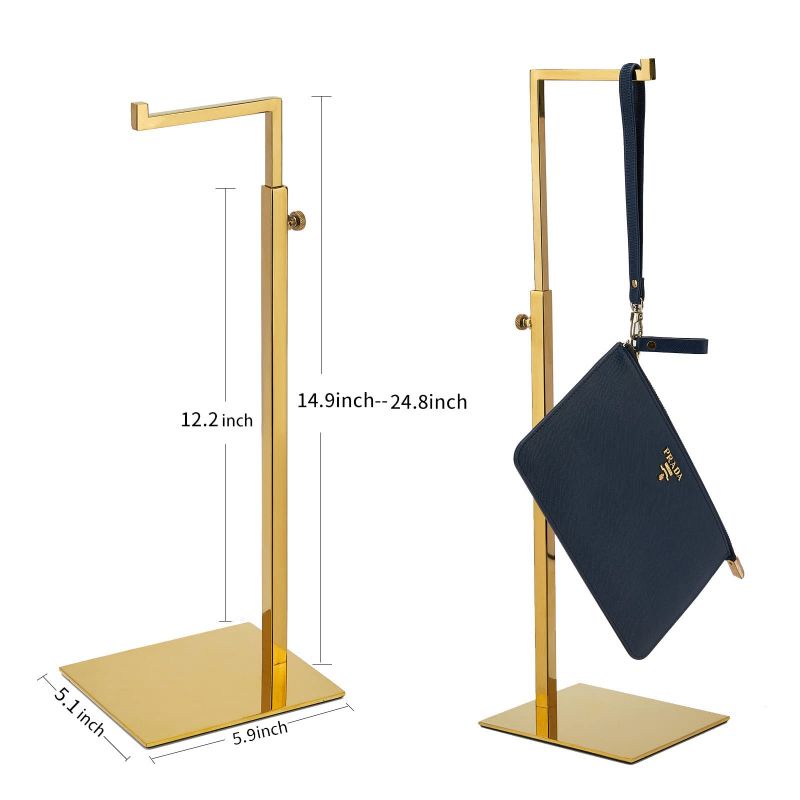 Gantungan Tas Aesthetic Stainless Rak Menampilkan Tas tangan Adjustable Gantungan Display Tas Hanging Bag Display stand