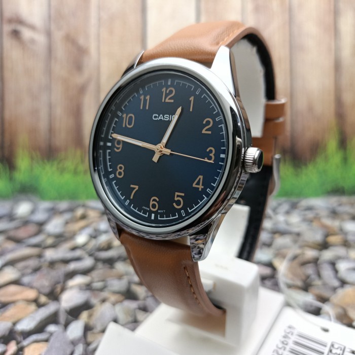 {CollectionStore} Casio Analog Jam Tangan Pria Kulit Cokelat MTP-V005L-7B3 Original - MTP-V005L-2B4 