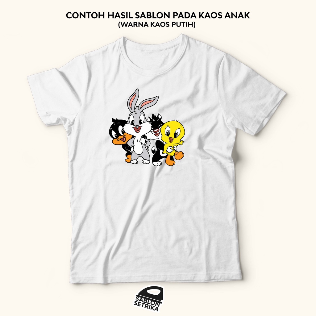 SABLON SETRIKA SABLON DTF PRINTING TEMA LOONEY TUNES