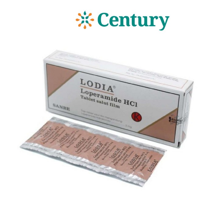LODIA 2 MG 1 STRIP 10 TABLET/LOPERAMIDE HCL/OBAT ANTI DIARE/MENCRET