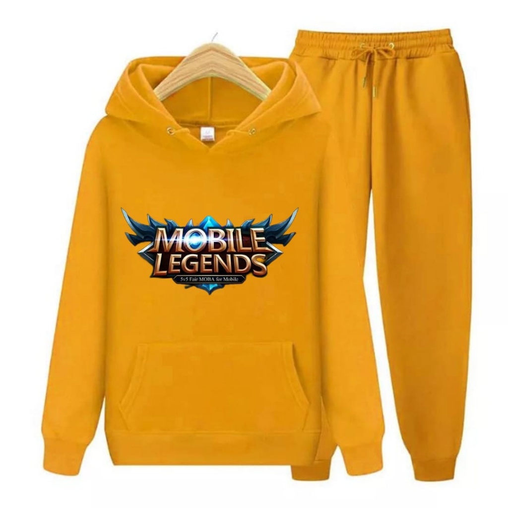 Hzl_outfit Setelan Hoodie Sweater Anak Logo Mobile Legend/Hoodie Setelan Anak