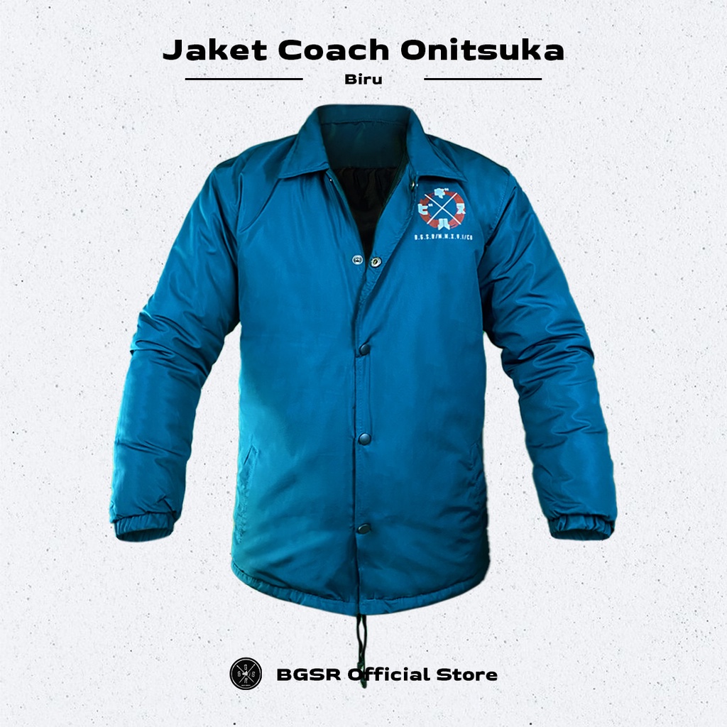 Jaket Coach Jacket Parasut Pria Onitsuka Harajuku Japan Windbreaker BGSR