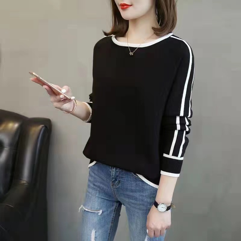 Naura Knit Sweater LongSlevee- Sweater Top Rajut - Atasan Wanita Import TM (8425)