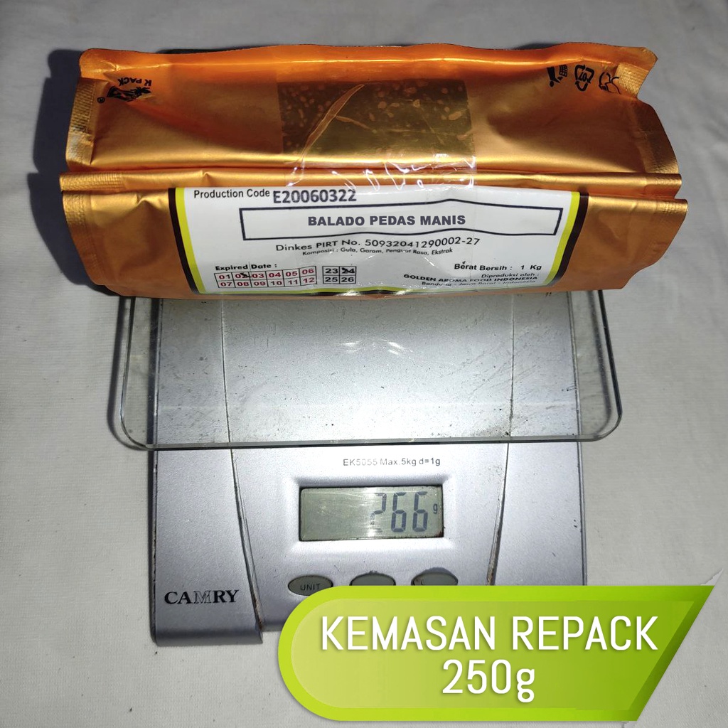 

BUMBU TABUR 250 GRAM REPACK RASA BALADO PEDAS MANIS