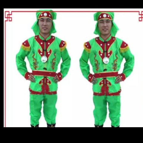 Baju Tatung Dewa /Tiau Tang Dewa / Baju Prajurit - Hijau - Dewasa