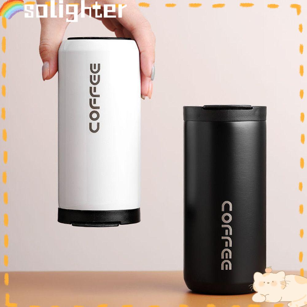 Solighter 400ml Mug Kopi Hadiah Botol Air Portable Anti Bocor