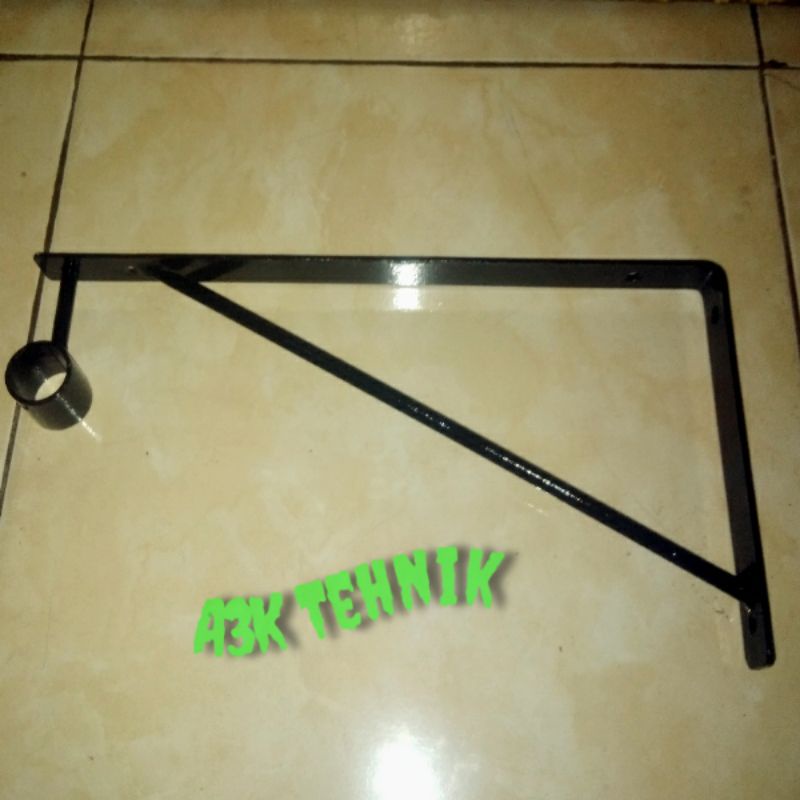 braket rak siku besi ambalan rak gantungan baju tiang gantungan baju