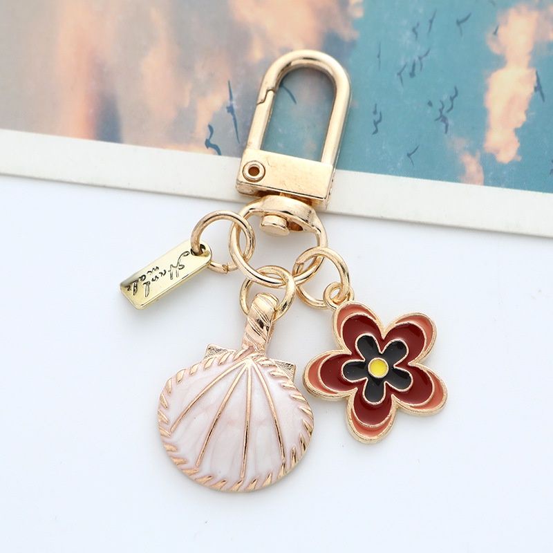 Gantungan Kunci Keychain Kerang Bunga
