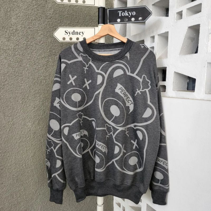 panda full print sweater