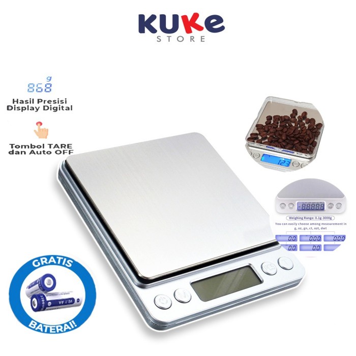 

Terlaris ✨ -KUKE I-2000 Timbangan Digital Kopi / Timbangan Dapur Digital- 2.1.23
