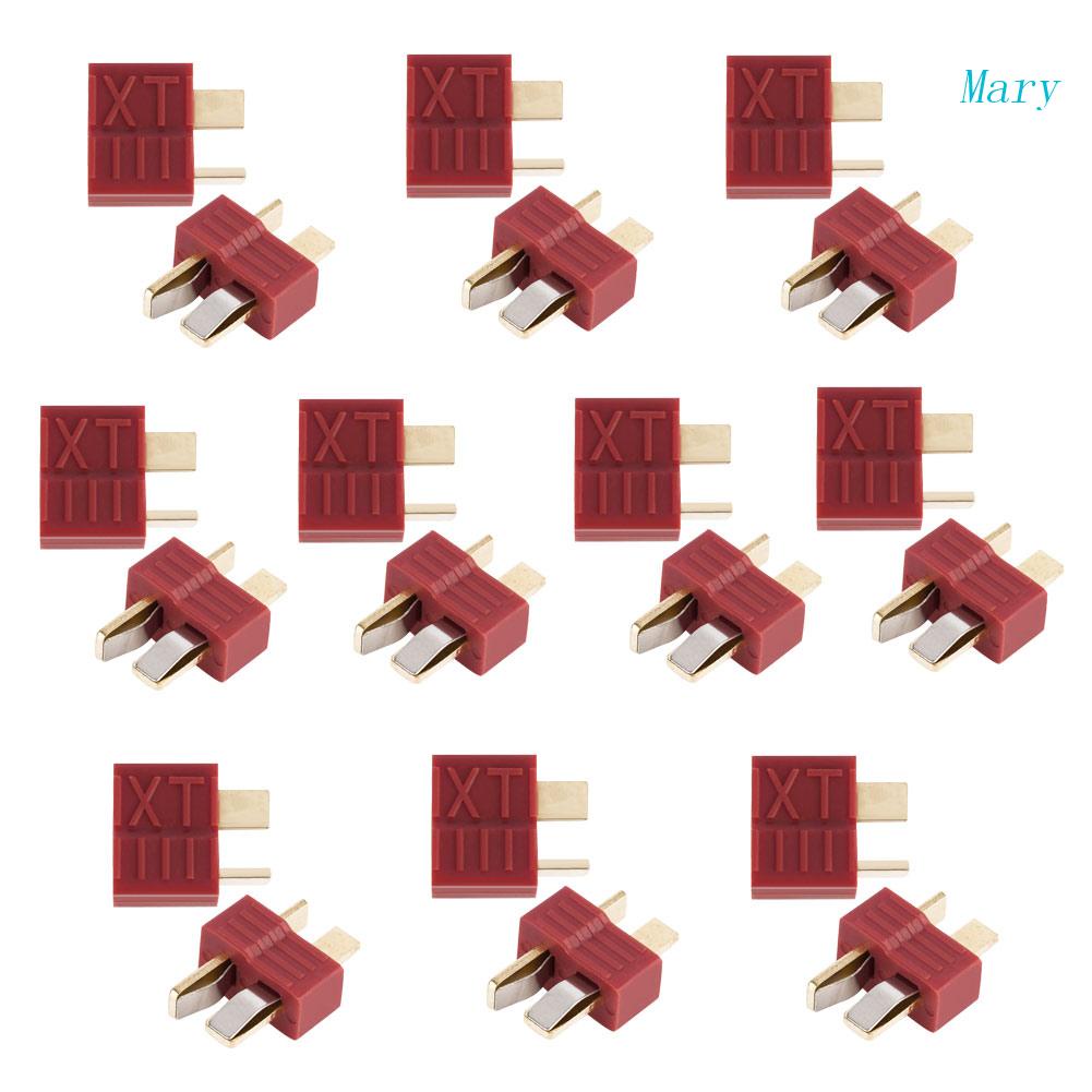 Mary 20pcs Plug Deans Anti Selip Untuk Konektor T Male &amp; Female Untuk RC LiPo