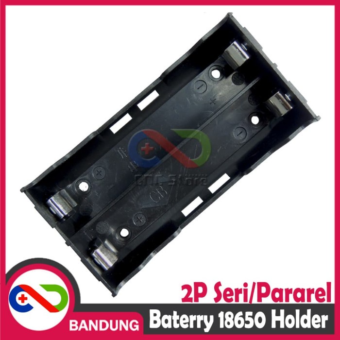 TEMPAT BATERAI 18650 HOLDER BATTERAY 18650 CASE BATERRY 18650 2 SLOT PARAREL