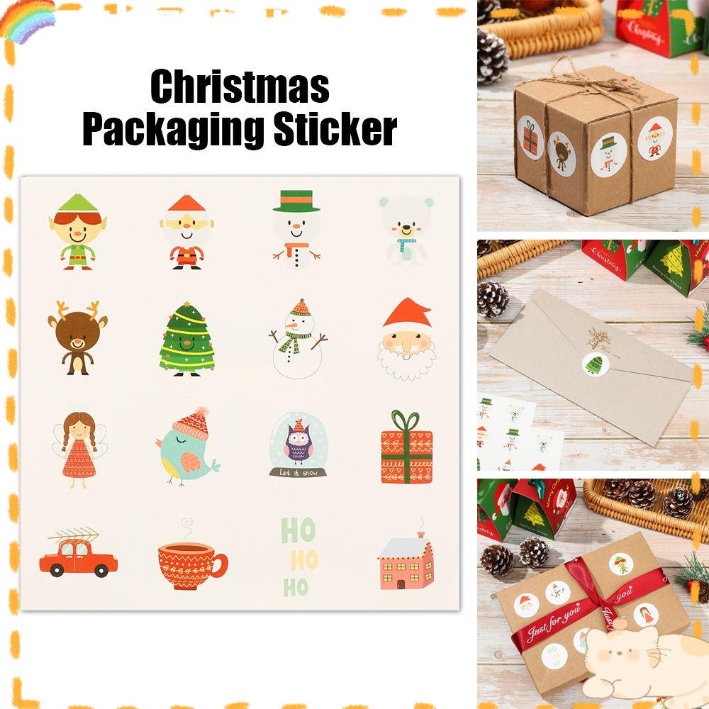 Solighter 160pcs Kemasan Sticker Gift Tag Natal Handmade DIY