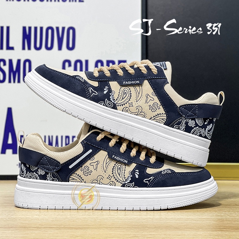 [OOS] Sepatu Sneakers Pria Motif Keren dan Unik Model Cakep Kualitas Import Premium -351