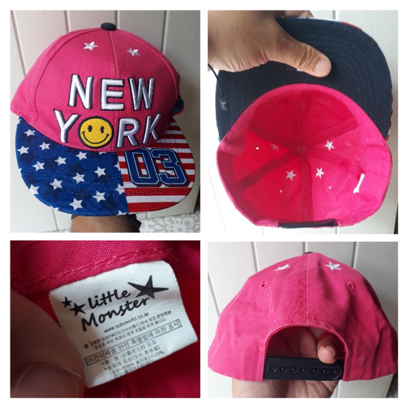 Topi little monster anak umur 3-5 tahun setelan second