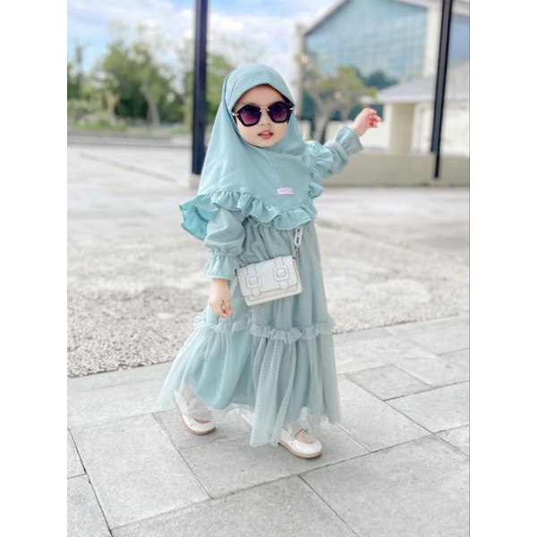 KINARA DRESS ANAK GAMIS SET HIJAB