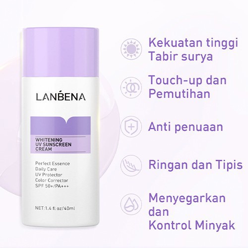 [BPOM] LANBENA UV Suncreen PURPLE / GREEN 40ML