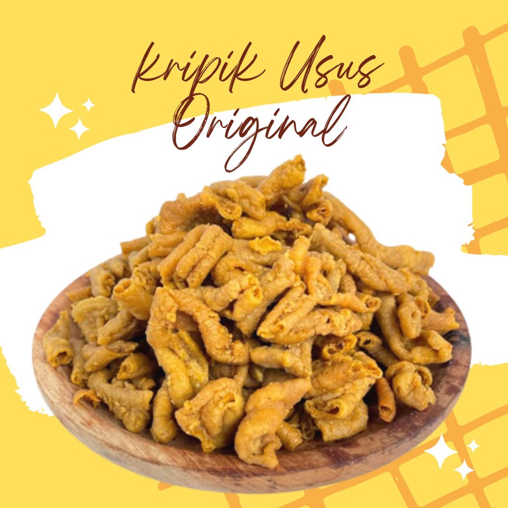 

Kripik Usus Original Kemasan 500 gr Kripik Usus Gurih