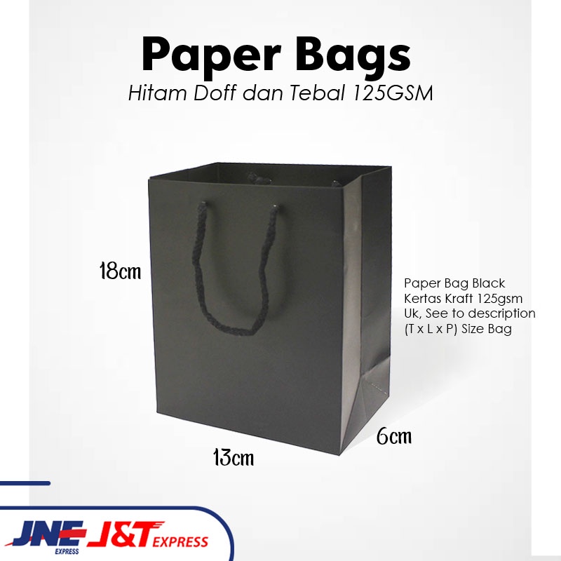 

Paper Bag Hitam Mini Uk. 18x6x13 cm / Paper Bag Kado Packing Souvenir Pernikahan Wedding / PaperBag Polos Packaging Online Shop / Tas Kertas Bridesmaid Warna Hitam Murah